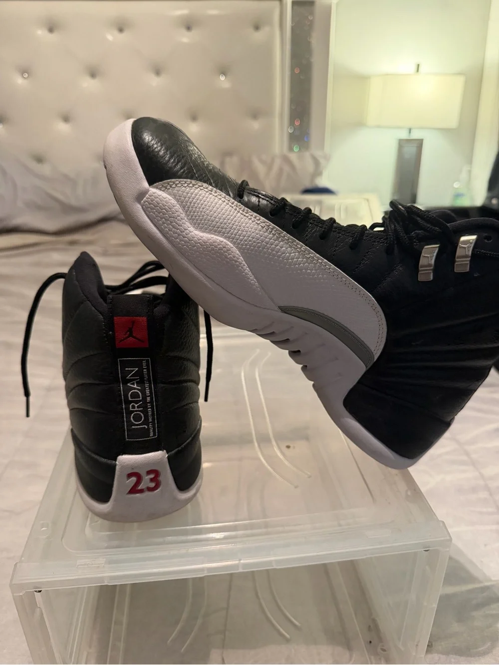 Jordan Men's Black and White High-Top Basketball Shoes